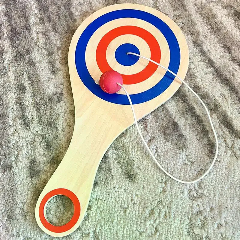 Wooden Paddle Ball String Hand-eye Coordination Elastic Technology Qme