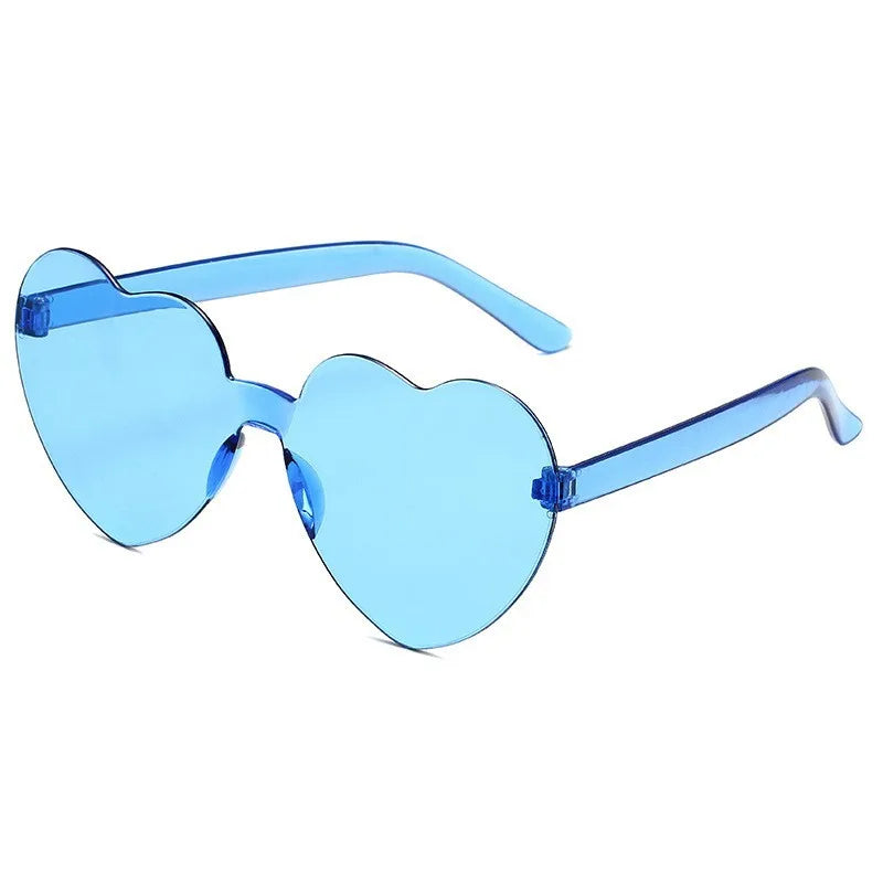 Heart Sunglasses Retail /Wholesale 5-15PCS Wedding Bachelorette Bridesmaid Beach Party Multi-Color Photo Props Gifts Qme SunglassesBlue 10PCS