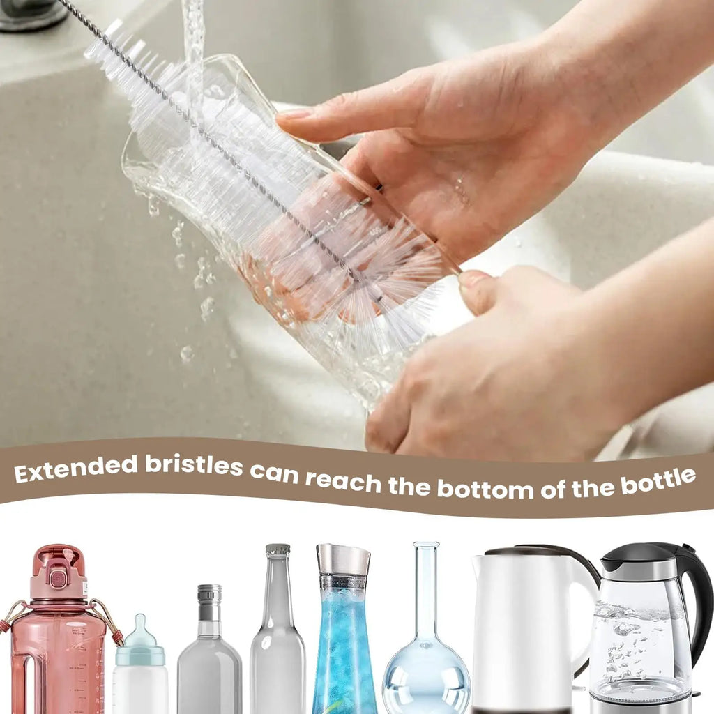 Bottle Brush Cleaner Flexible Water Cleaning Tools Long Handle Narrow Qme