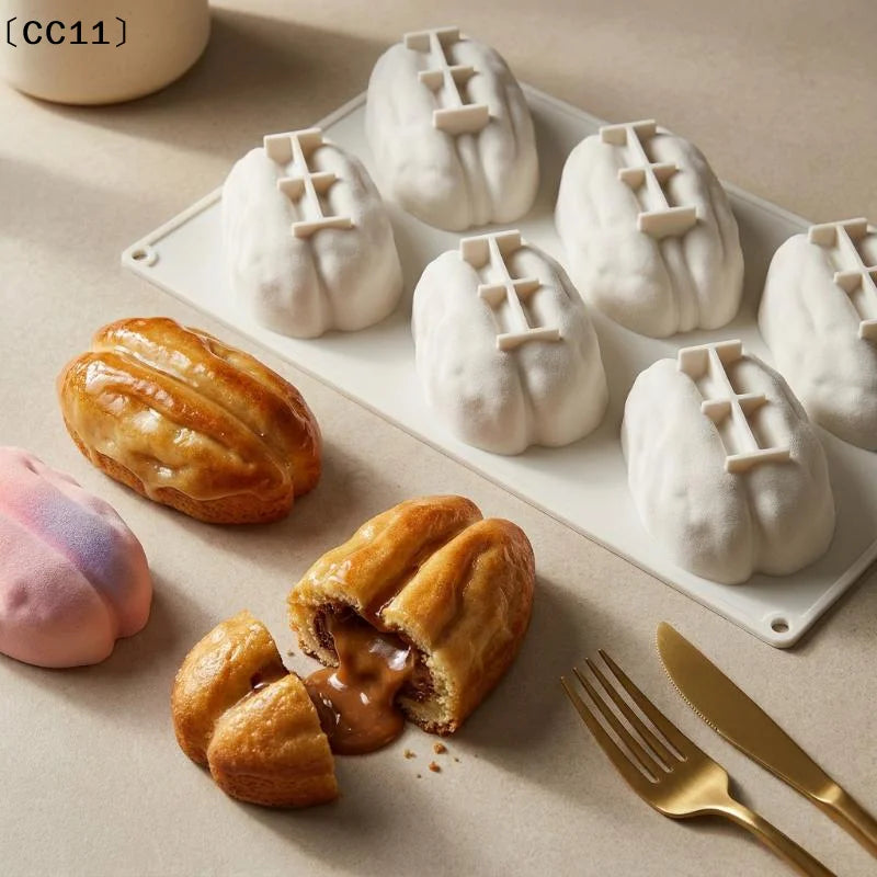 Pecan Nuts Design Silicone Chocolate Mold Food Grade Mousse Cake Qme