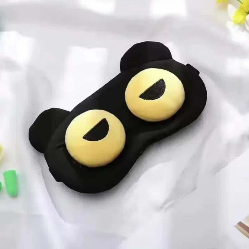 Cute Eye Mask Sleep Soothing Fatigue Warm Compress Wear Comfortable Qme D