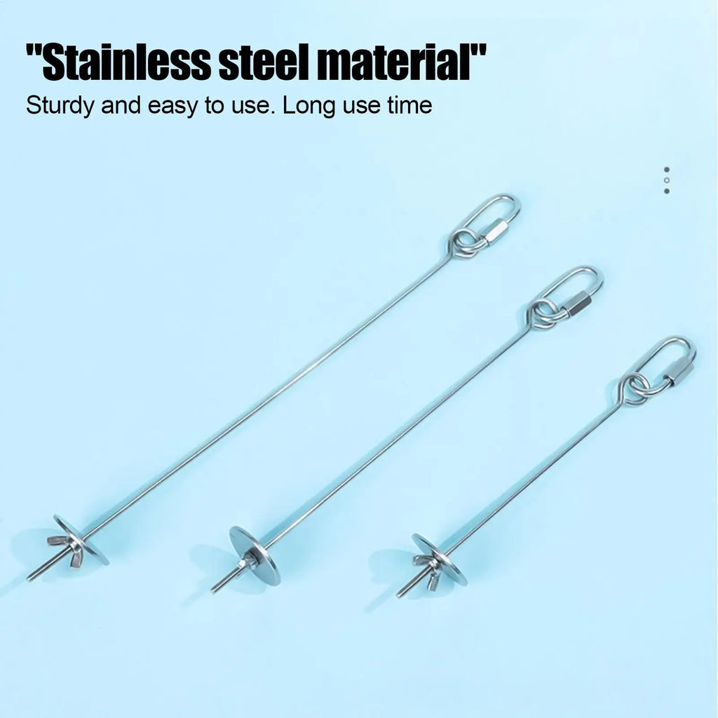 1pcs Bird Cage Food Skewer Stainless Fruit Stick Holder Bird Food Holder For Cage Foraging Macaw Parakeet Cockatiel Conure Finch Qme