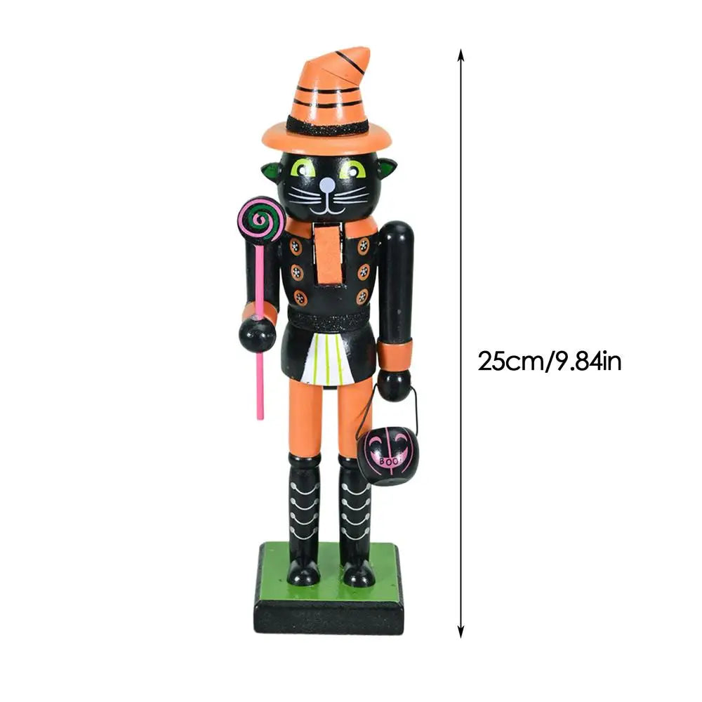 Halloween Nutcracker Figures Witch Pumpkin Statue Wooden Nutcracker Halloween Figurine Goody Bag Fillers For Home Display Qme F China Mainland