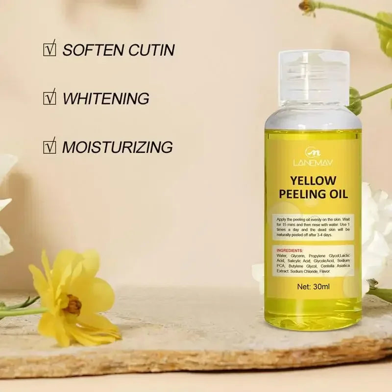Yellow Peeling Oil Lighten Elbows Knees Hands Melanin Strong Yellow Peeling Oil Even Skin Tone And Whiten Skin Care Supplies Qme