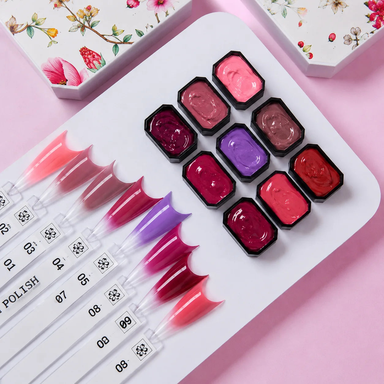 9 Colors Solid Cream Gel Nail Polish UV LED Painting Palette Qme