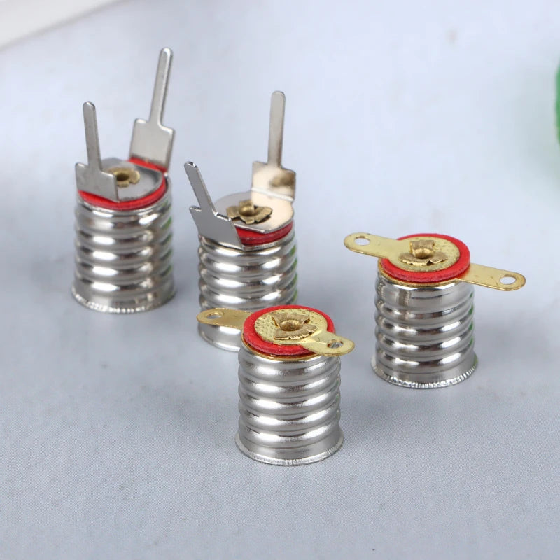 10Pcs E10 Lamps Base Holder Bulbs Light Base Socket Home Experiment Circuit Electrical Test Accessories Qme