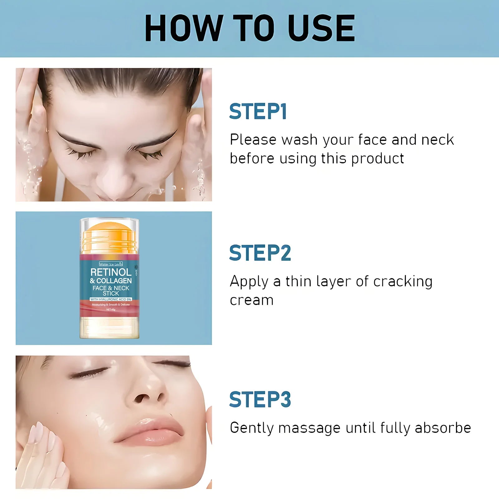 Retinol Lifting Firming Cream Stick Collagen Smooth wrinkles Face Cream For Moisturizer Whitening Brighten Skin Product Qme