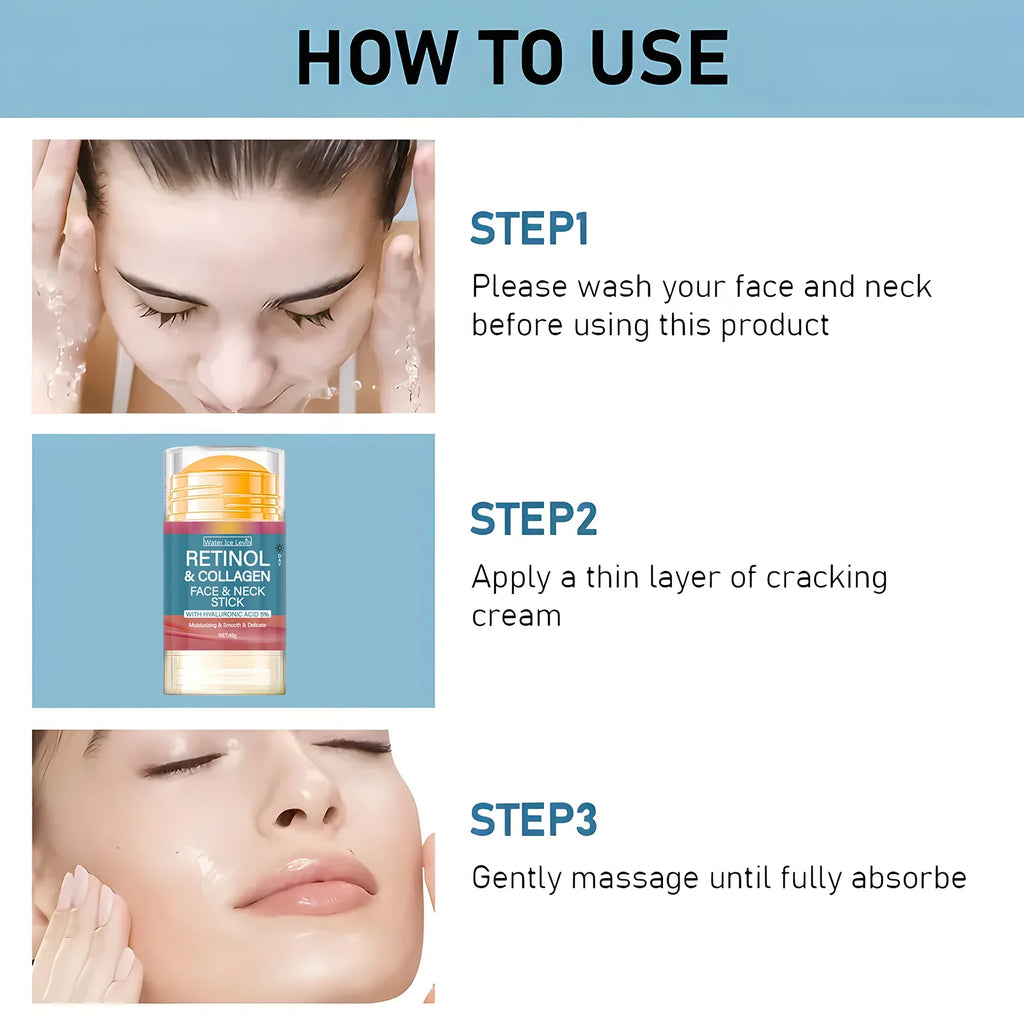 Retinol Face and Neck Treatment Bar with Firming Elasticity Improve Loose Skin Lotion Moisturizes and brightens skin Qme