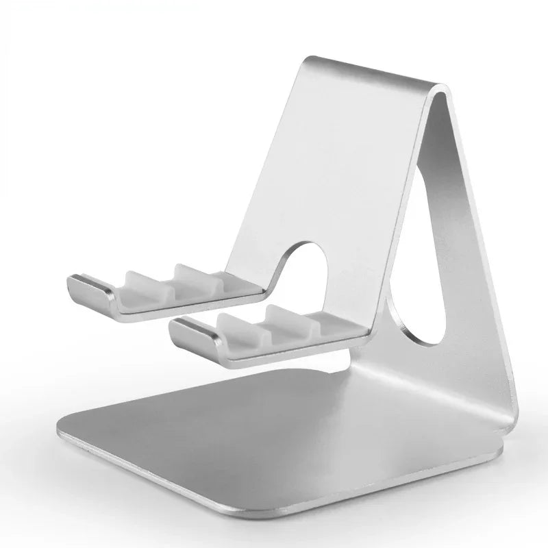 Universal Tablet Desktop Stand for IPad 7.9 9.7 10.5 11 Inch Metal Rotation Tablet Holder for Samsung Xiaomi Huawei Phone Tablet Qme Silver