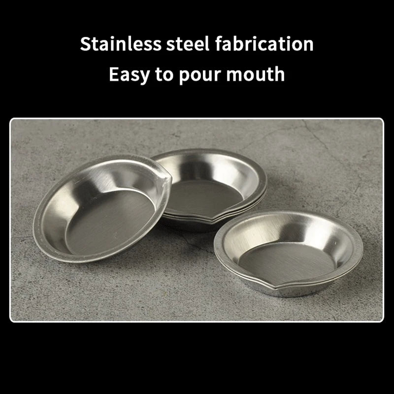 Makeup Palette Stainless Steel Small Round Paint Tray Artist Qme