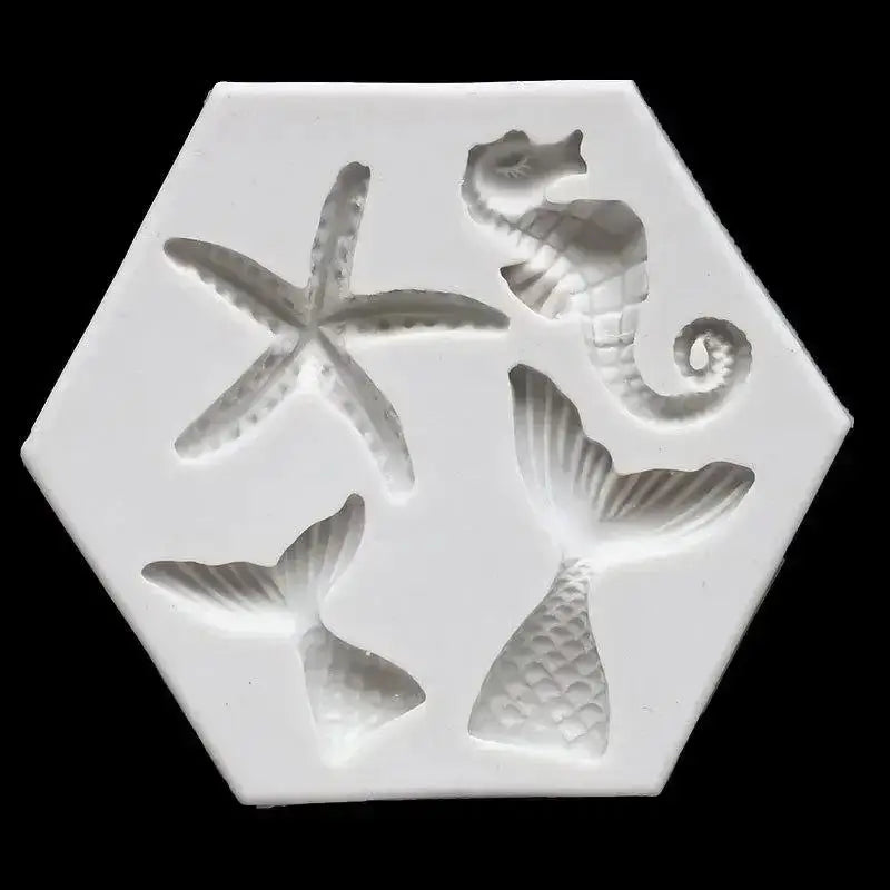 Silicone Handmade Molds Mermaid Fish Tail Marine Life Fondant Qme
