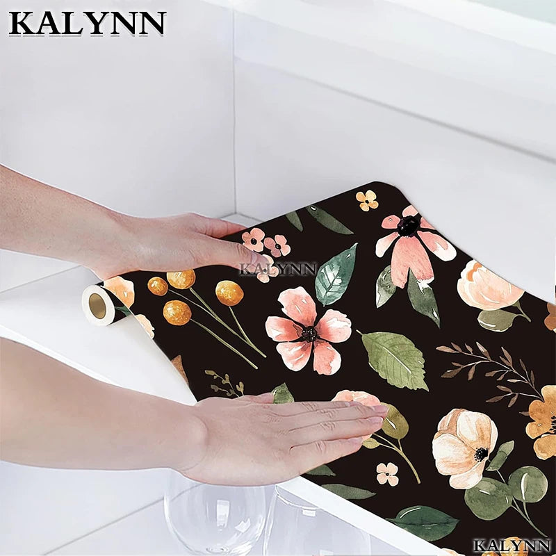 Floral Self Adhesive Wallpaper Peel Stick Contact Paper Kitchen Qme