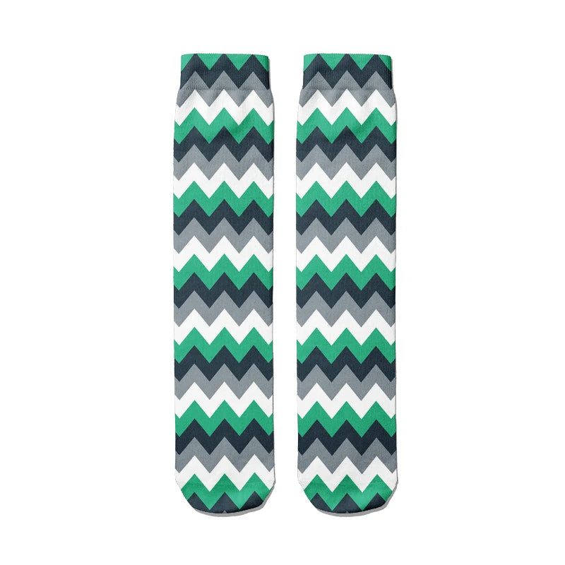 Classic Women Socks Casual Comfortable Puzzle Happy Business Party Qme style19 One Size