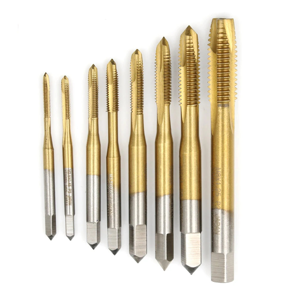 M2/M2.5/M3/M3.5/M4/M5/M6/M8 HSS Metric Straight Flute Thread Screw Tap Plug Tap Qme