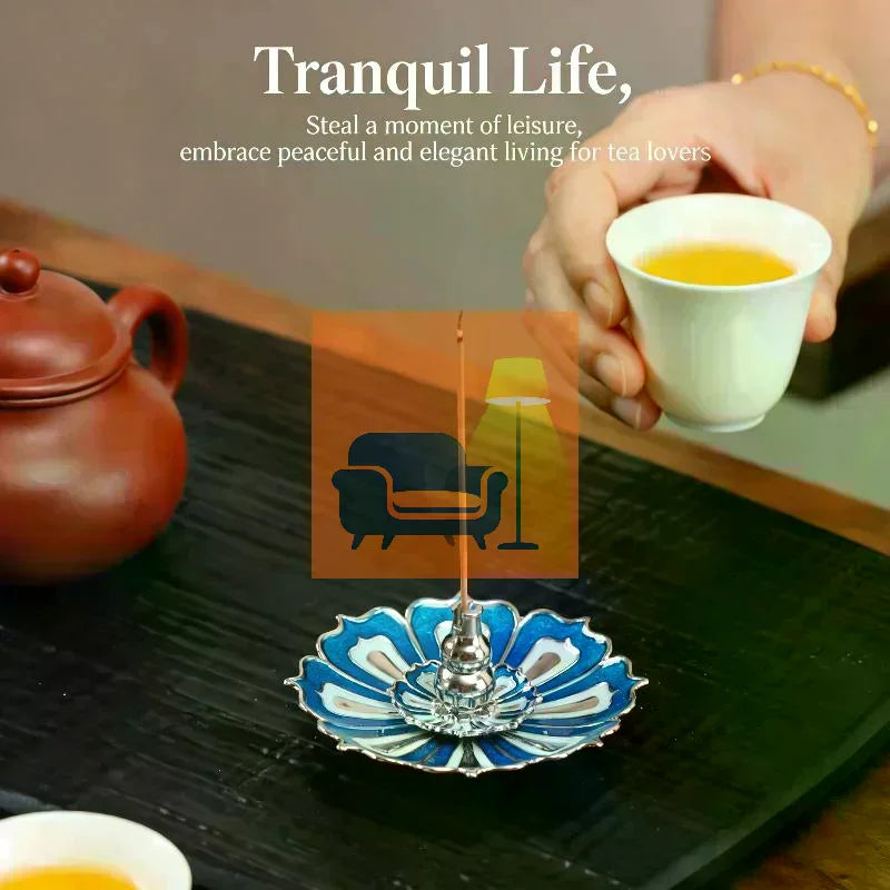 Enamel Color Metal Zen Incense Incense Diffuser Incense Stick Holder Censer Aromatherapy Use In Office Teahouse Qme