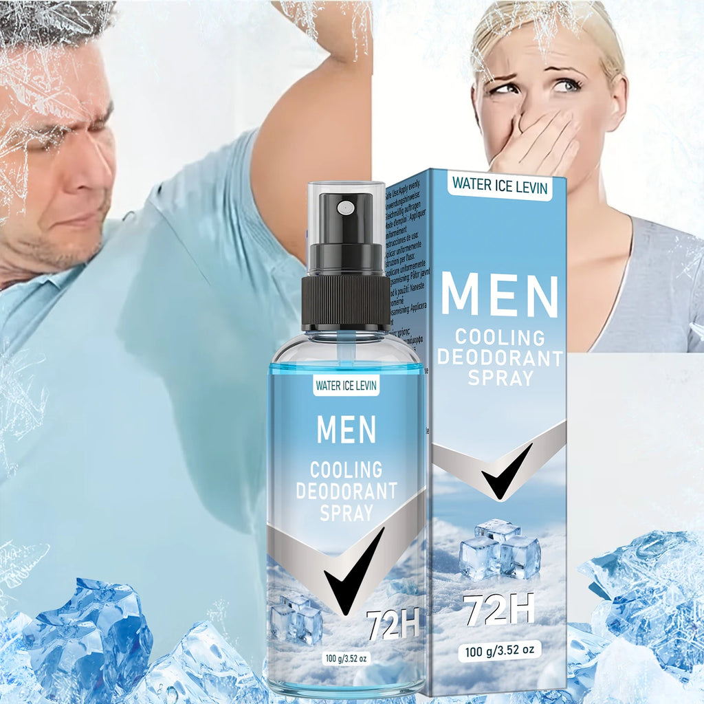 Male Refreshing Cooling Deodorant Spray with Niacinamide, Comfortable Underarm Skin Care Qme