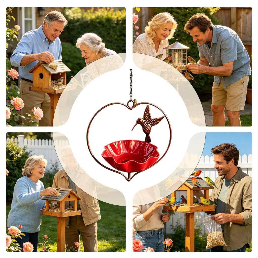 Bird Water Feeder 1 Decorative Garden Bath Tray Dispenser Feeders Qme China Mainland
