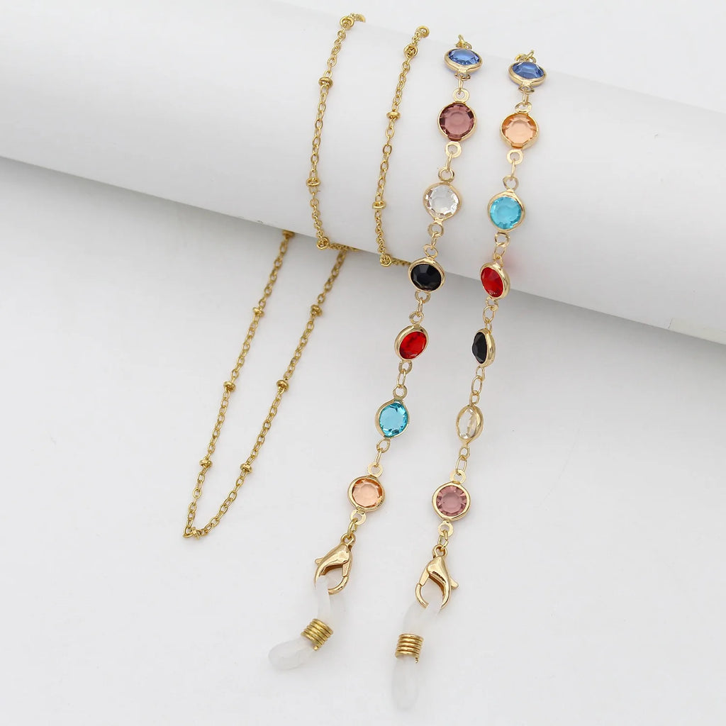 1/2pcs Ladies' Eyeglass Chain, Sunglasses Hanging Chain, Beaded Eyeglass Chain, Fashionable Eyeglass Chain Qme