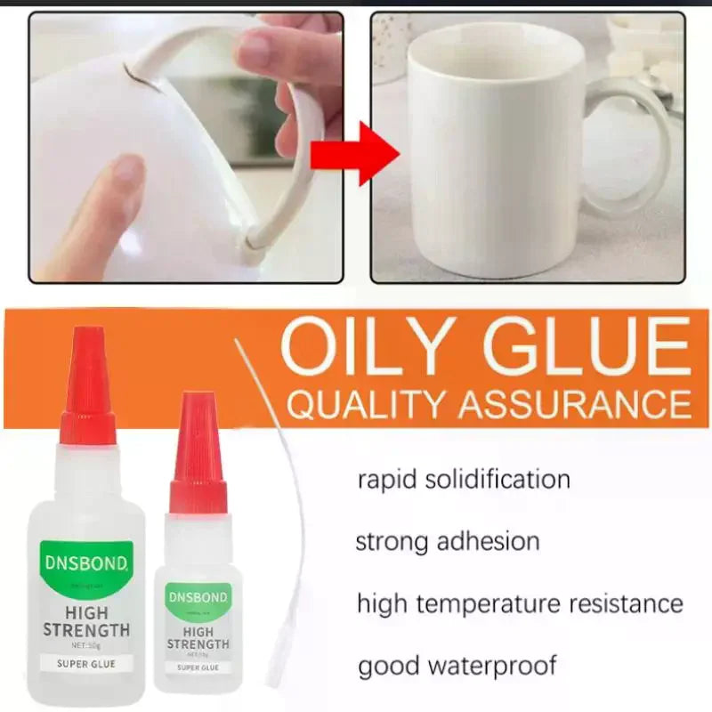 20/50g Instant Glue Fast Super Glue Universal Clear Non-Marking Repair Adhesive High Strength Welding Oily Super Glue Qme