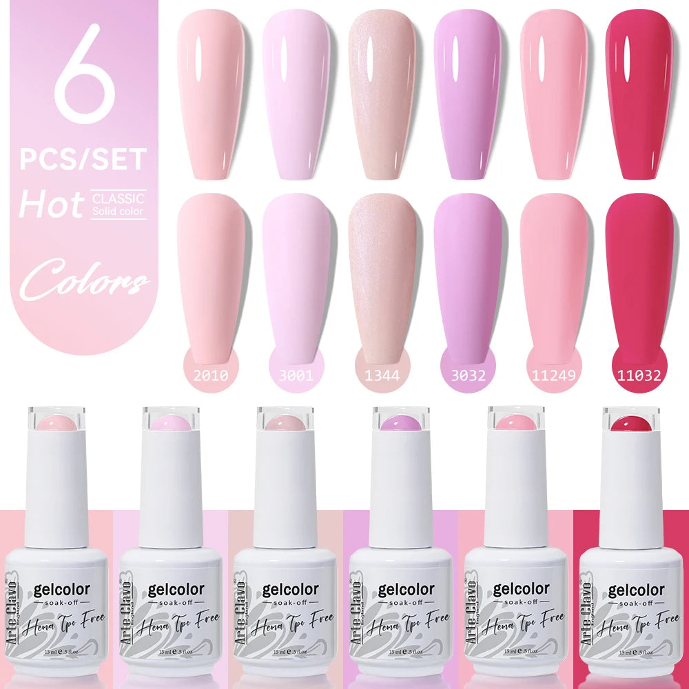 Arte Clavo Gel Nail Polish Milk Tea Popular UV Lamp Soak Off Art DIY Qme AC-ZBZH67-6B