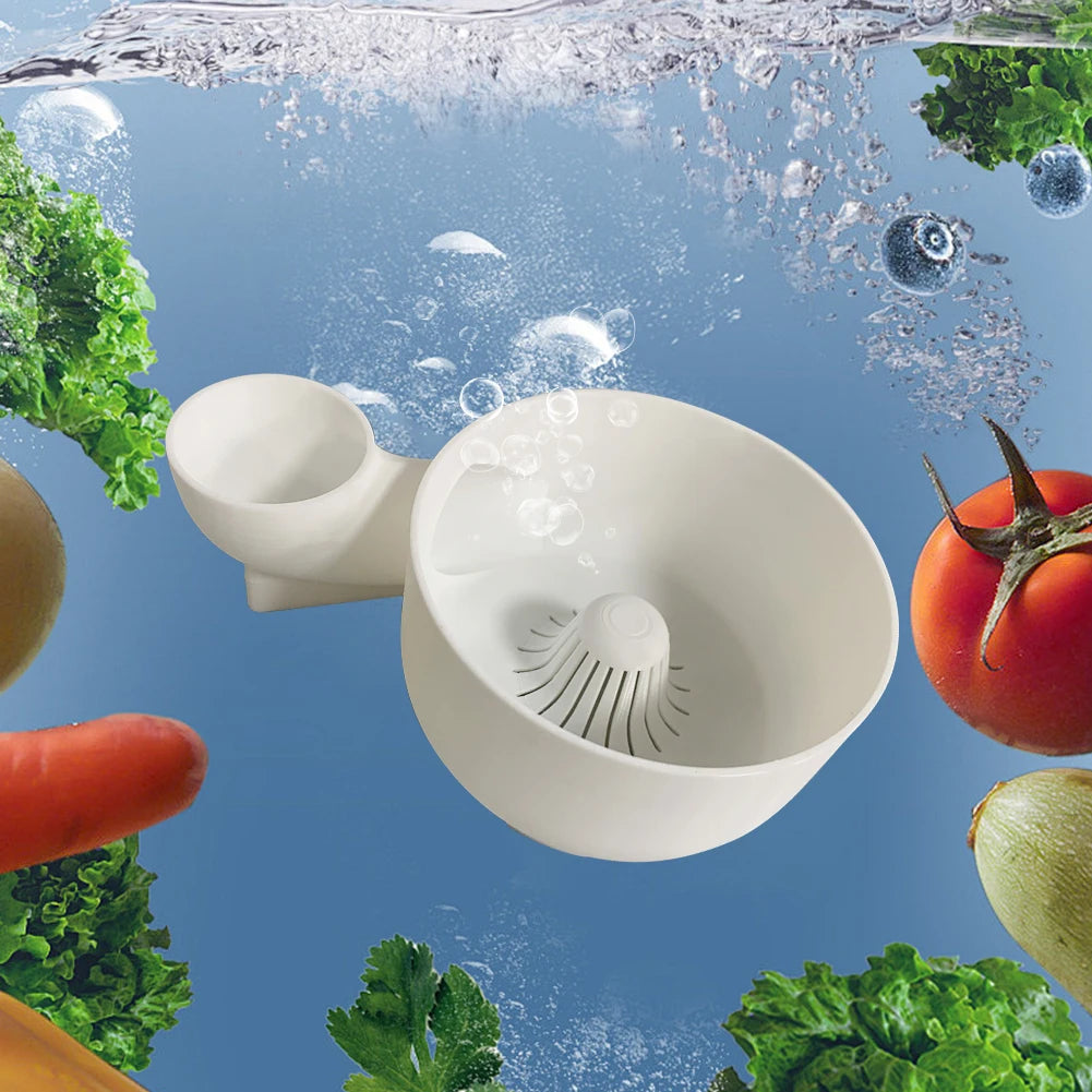 Portable Fruit Wash Bowl Vegetable Washer Fruit Food Washing Washing Spinner Cleaning Basket for Home Kitchen Draining Qme