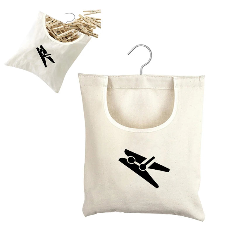 Clothespin Storage Bag Home Outdoor Hanging Organizer Washable Clothespin Pocket Capacity Hanging Bag Bathroom Storage Bag Qme