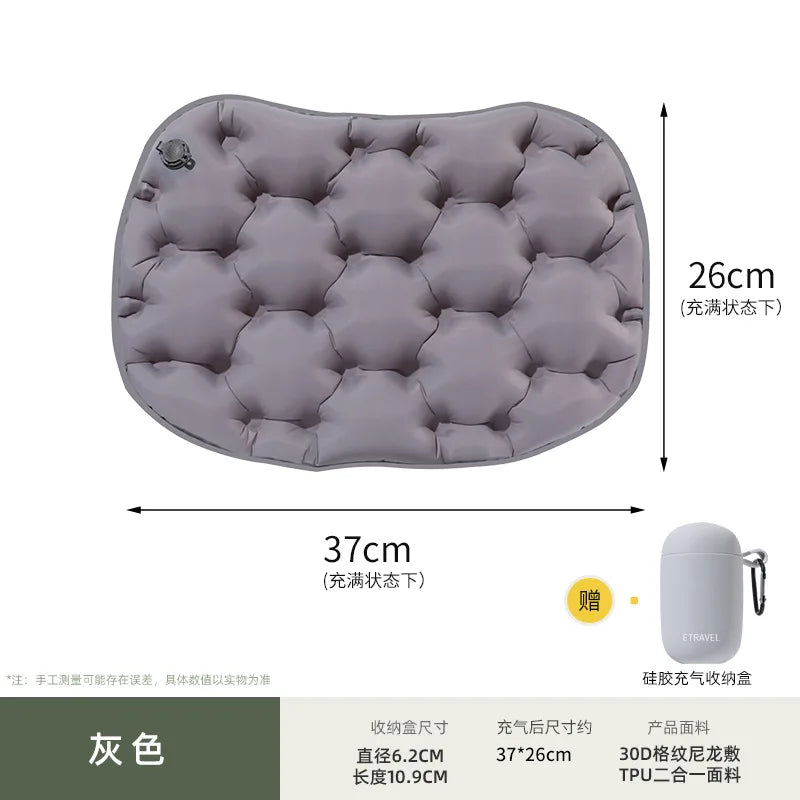 Thick Waterproof Inflatable Camping Mattress Portable Foldable Single Qme PURPLE