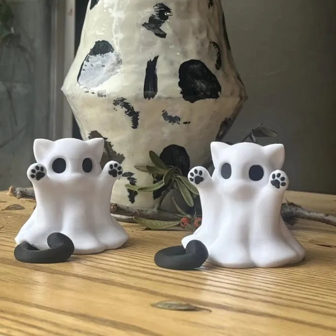 Cute Ghost Statue Ghosts Small Scary Figurines Halloween Home Qme