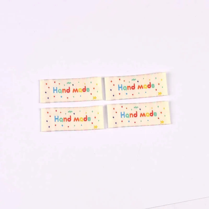 30pcs 19.5-55mm Cute Bear Fabric Labels, Handmade Sew On Tags for DIY Clothes Bags Crafts Decoration cp3860 Qme 20x51mm-5