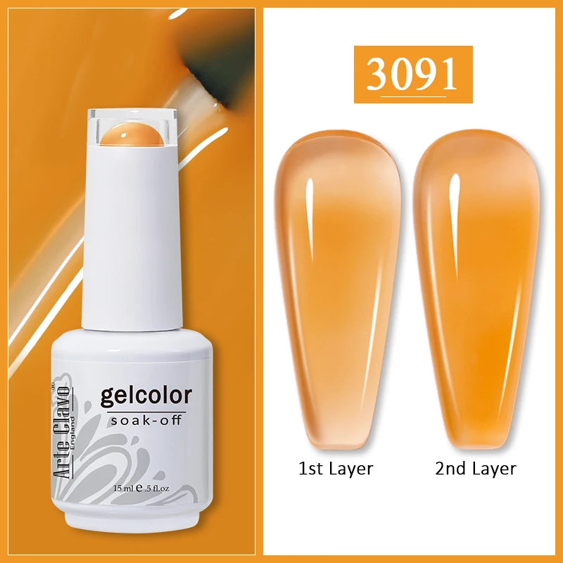 Arte Clavo Gel Nail Polishes Pink Nude Hybrid Lak Manicure Qme