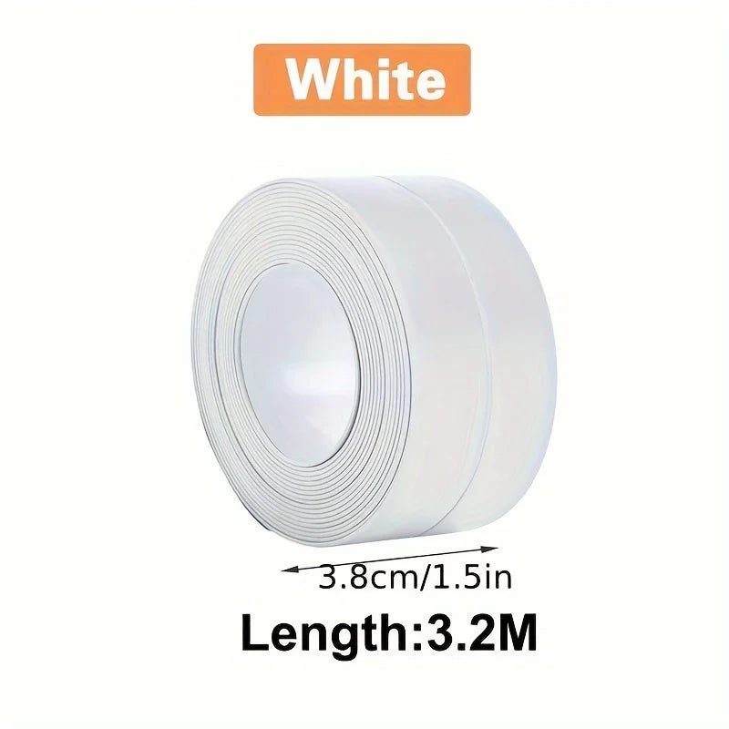 Anti-Mold Waterproof Seal Strip Self-Adhesive Kitchen Sink Bathroom Edge Oilproof Gap Filler Strip for Toilet Bathtub CornerWall Qme