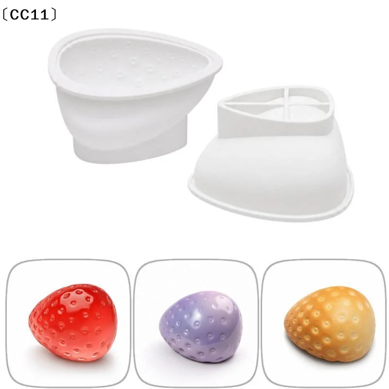 Strawberry Ice Cube Tray Silicone Moulds Candy Cake Cupcake Soap Qme