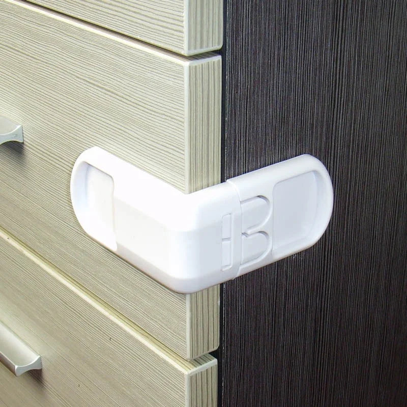 Baby Safety Drawer Locks Double Snap Multifunction Anti-Pinching Hand Cabinet Child Protection Security Qme