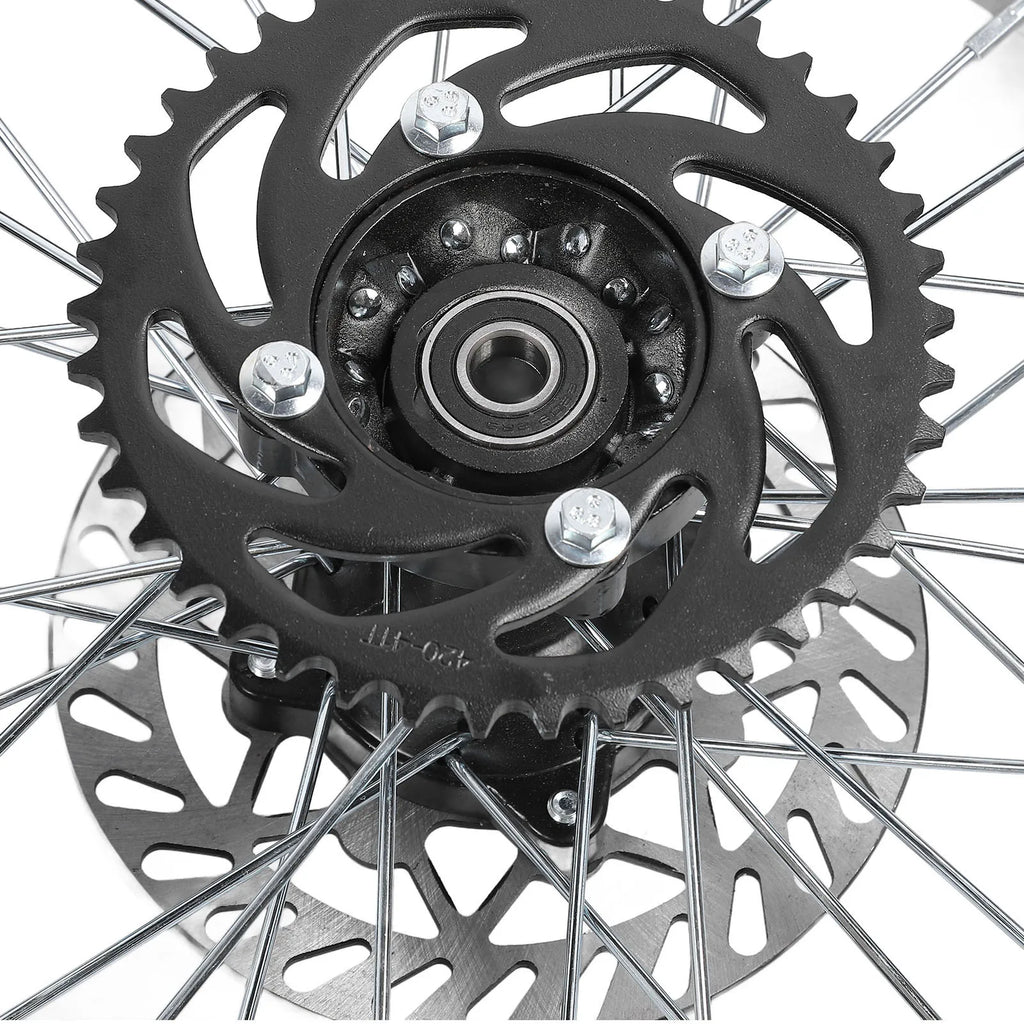14inch Dirt Bike Rear Wheel Rim Tire Assembly 90/100-14 15mm Shaft for Apollo 125CC SSR 150 cc Tao Kayo TSD 110 TD 125 Qme