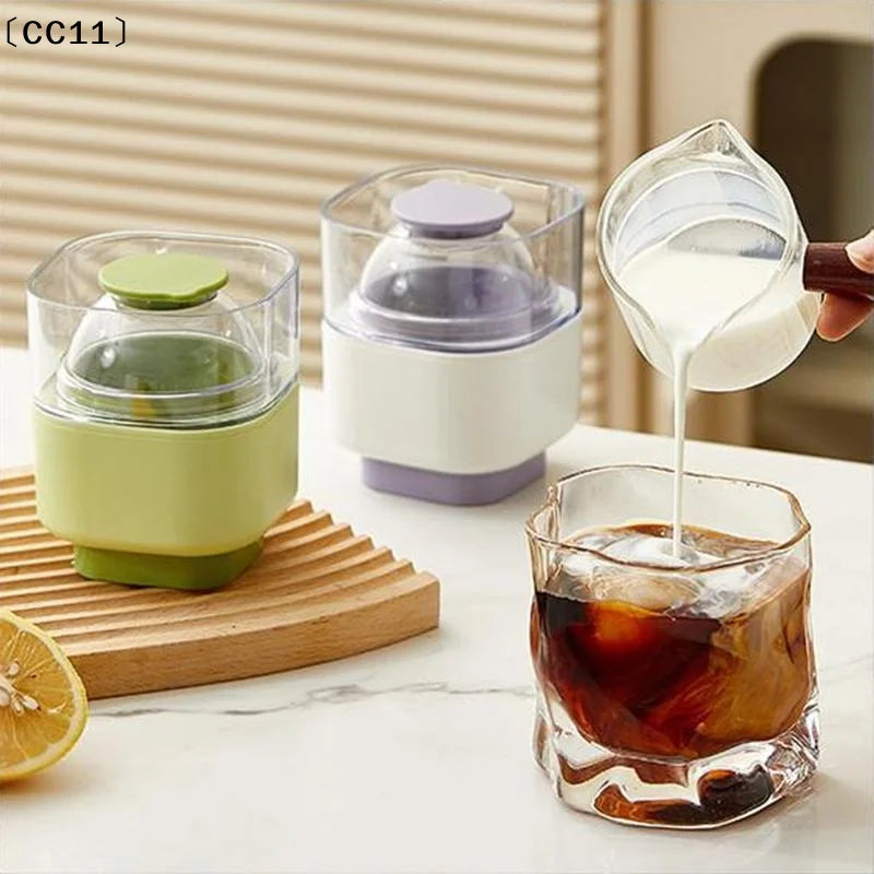 Silicone Round Ice Ball Mold Press DIY Kitchen Bar Jelly Cocktail Qme