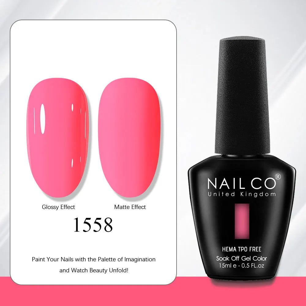 NAILCO Gel Nail Polish Nails Semi-permanent UV Varnish Glitter Glass