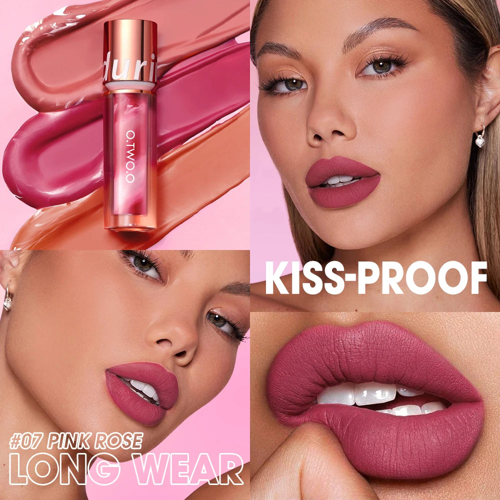 O TWO Liquid Lipstick Makeup Velvet Matte Lip Tint Waterproof Long Qme