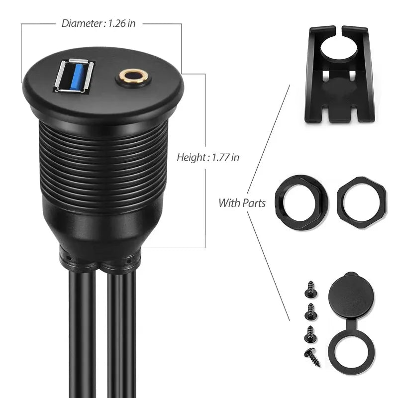 USB3.0 to Micro-B Cable for Industrial Cameras Mobile Hard Drives with Screw Lock High-Speed Data Transfer Cord Qme