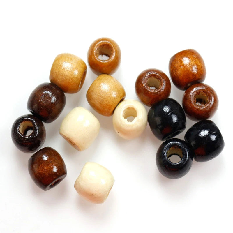 Maple Wood Beads Large Hole DIY Jewelry Packaging Garment Accessories Qme