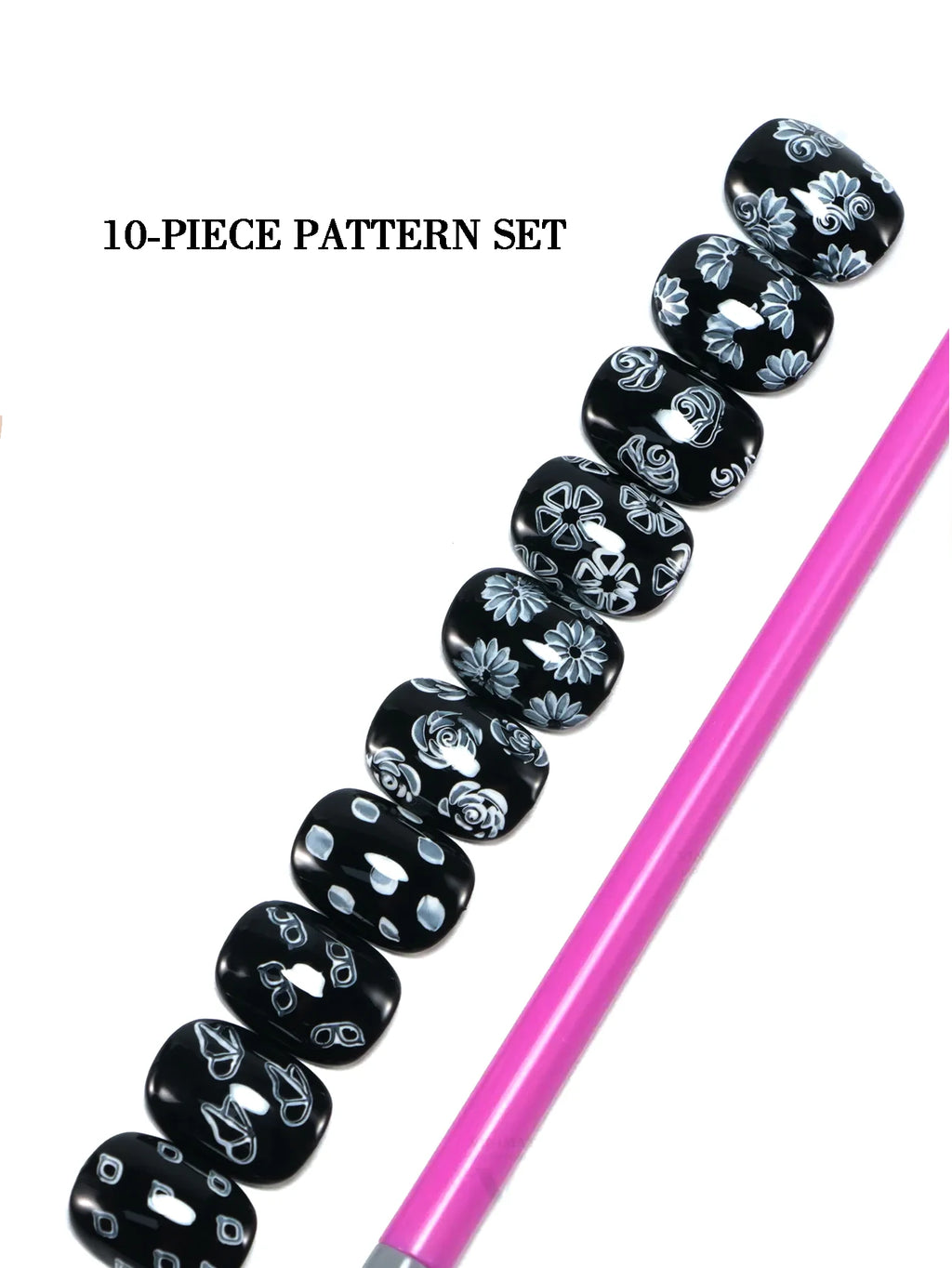 6 Nail Art Stamp Pen DIY Dotting Tools Women Girls Home Qme