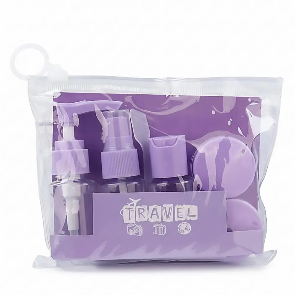 Generic Travel Spray Bottles Toiletries Containers Zipper Toiletry Qme Purple