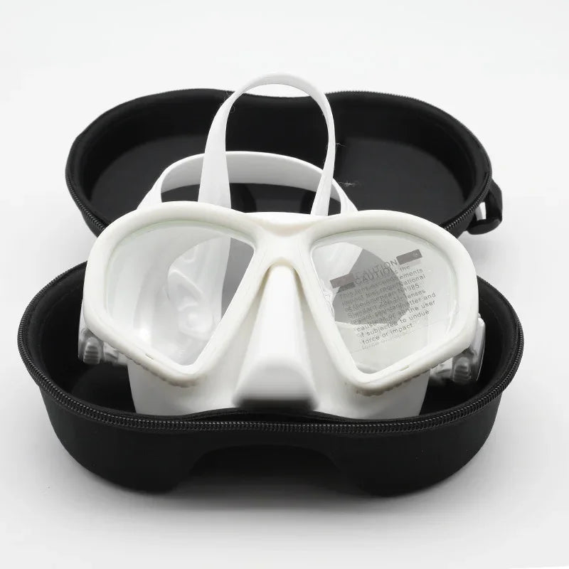Professional Low-volume Snorkeling Mask Dive Adult Diving Equipment Qme WHITE L/XL