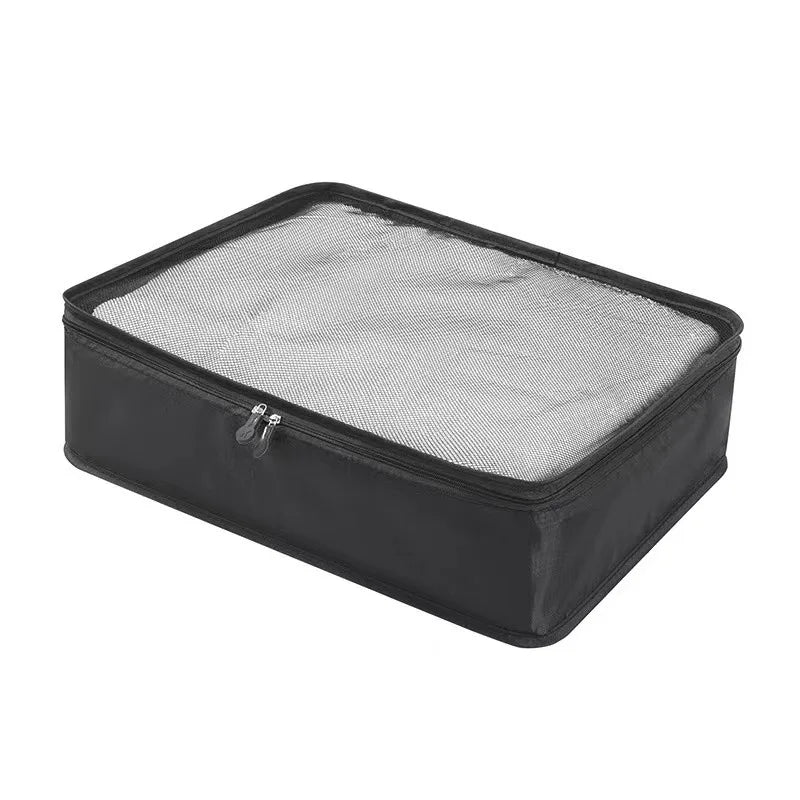 Travel Storage Bag, Mesh Bag Storage Set, Multifunctional Storage Bag, Luggage Storage Bag, Multi-Purpose Qme Black 1pc