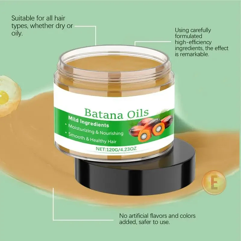 Batan Hair Oil Hair Conditioner Nourishing Moisturizing Repairing Strengthens Roots Smoothing Conditioner Hair Care 120g Qme
