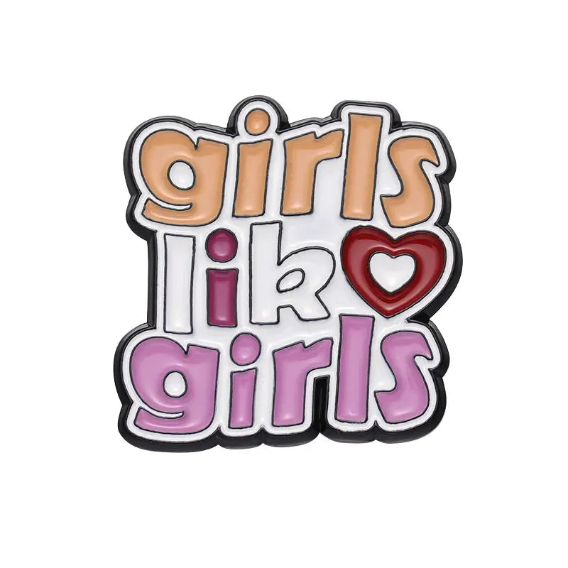 Lesbians Rainbow Series Enamel Pins Girls Like Girls Brooches Lapel Badges Backpack Jewelry Gift for Loves Friends Wholesale Qme style 3