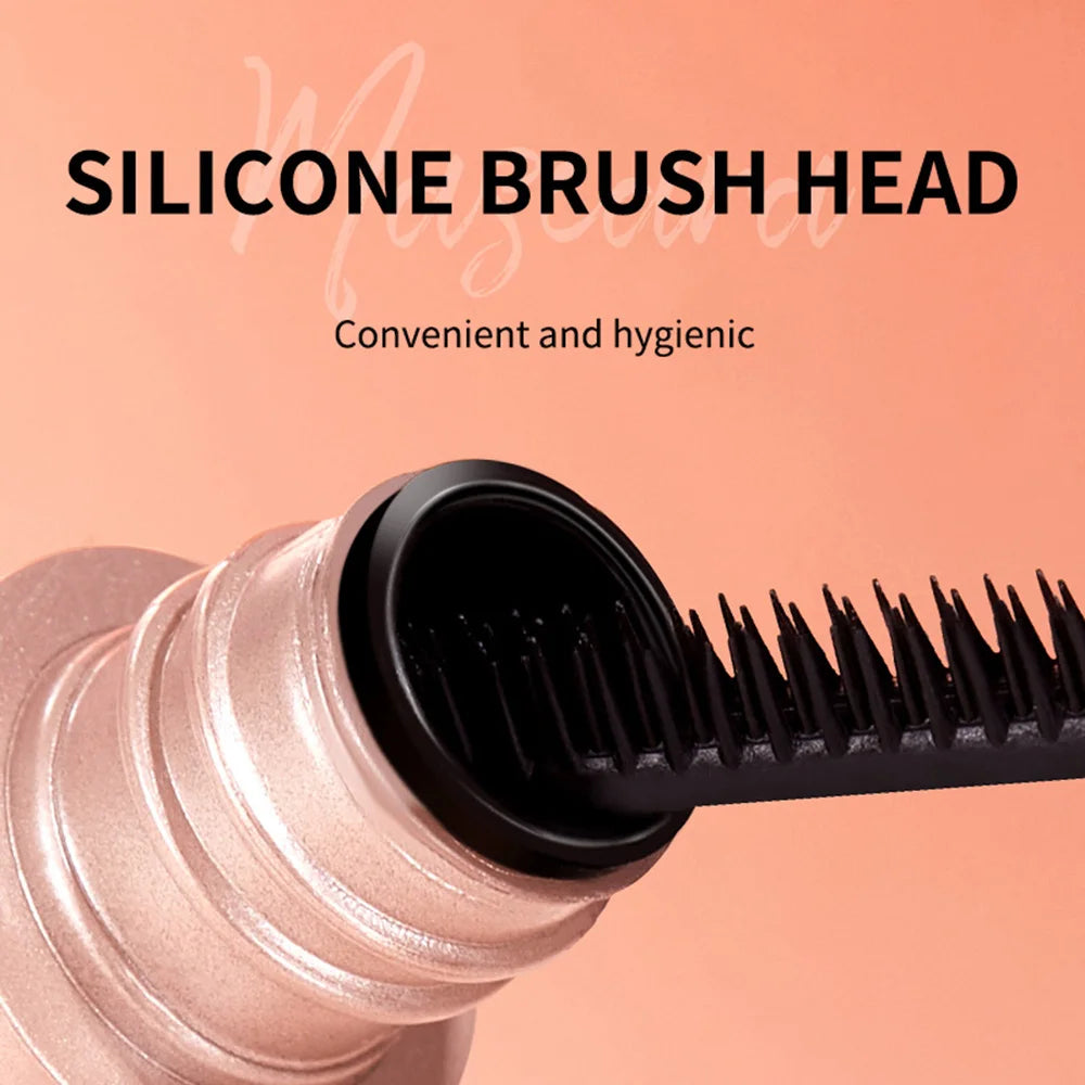 Naturally Curls Thick & Long Last Mascara with Silicone Brush Head Gecomo Mascara Specially Customized for Asian Lady Qme