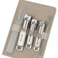5-Piece Professional Manicure Pedicure Portable Storage Box Complete Qme 5Pcs Set