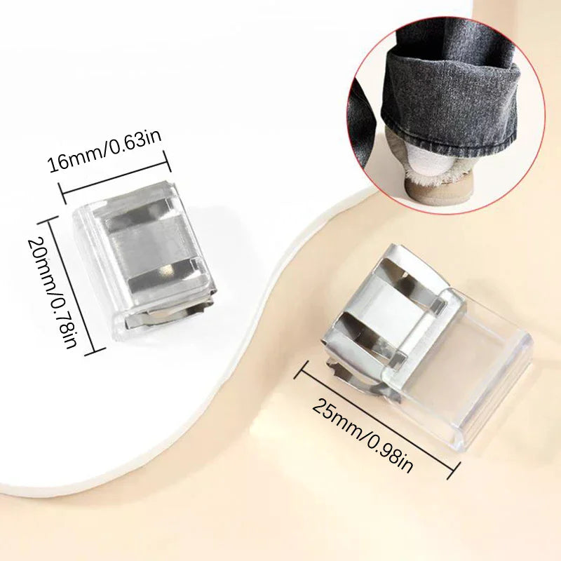 4PCS Multi Function Pants Clips Leg Straps Clips Holder Clothing Pin For Clothes Long Pants Legs Sleeves Qme