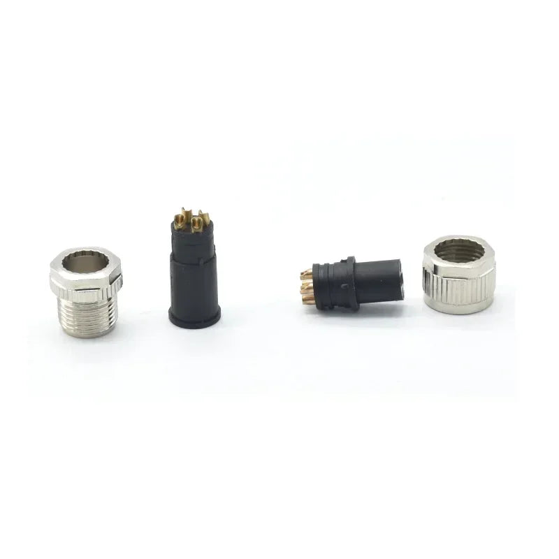 M12 S - coded Plug Connector for Motor Power Supply Line, Waterproof Pin Plug, 3+PE High Current Qme