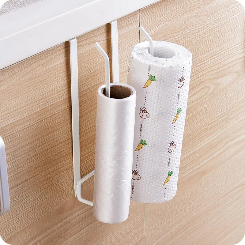 Wall Mounted Kitchen Tissue Rack Metal Non Perforated Roll Paper Qme